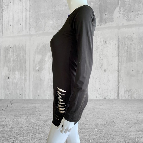 BLVD COLLECTION LASER CUT BLACK DRESS. SIZE XL. BODYCON - Picture 3 of 8